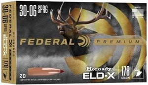30-06 SPRG Federal Premium ELD-X 178GR Ammo