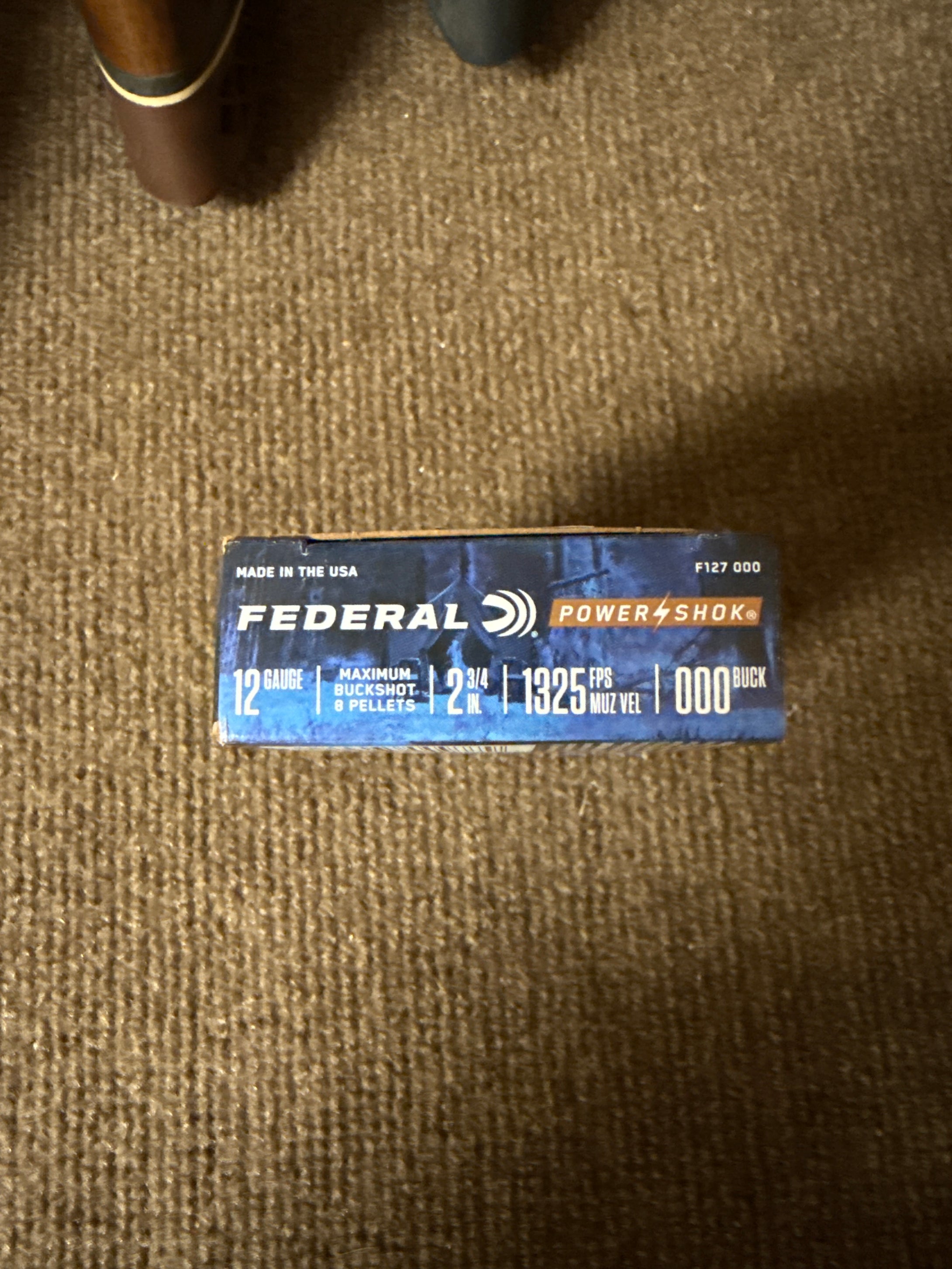 Federal Power Shock 12GA 000Buck 2 3/4 8 Pellets