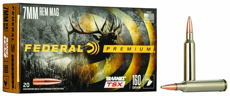 Federal Premium 7MM REM MAG 160GR BARNES TSX