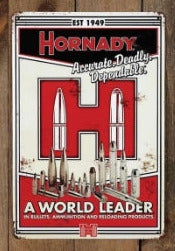 Hornady World Leader Tin Sign
