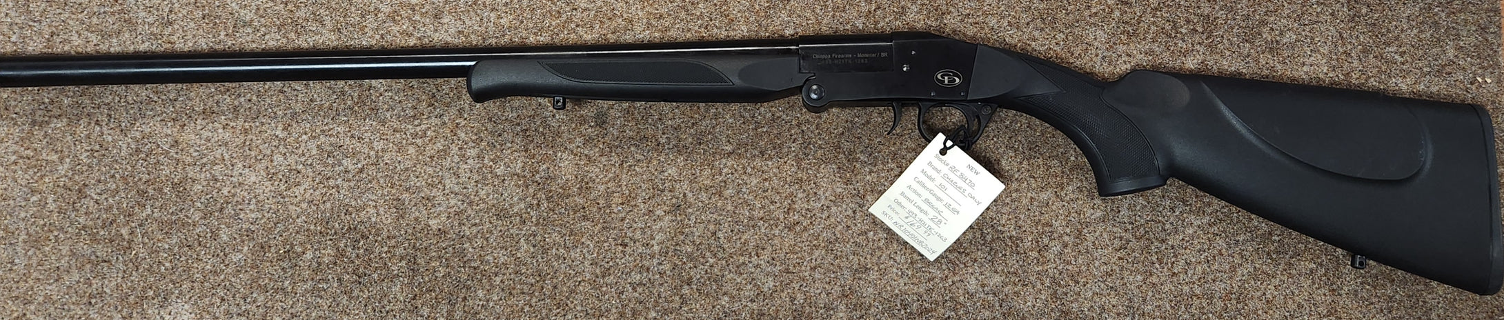 RF8470 CHARLES DALY 101, 12GA­3” SINGLE BARREL SHOTGUN, BLK, 28” SYNTHETIC