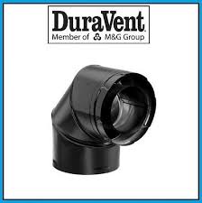 4" X 6" Duravent Pro Elbows 90 Degrees (Black)