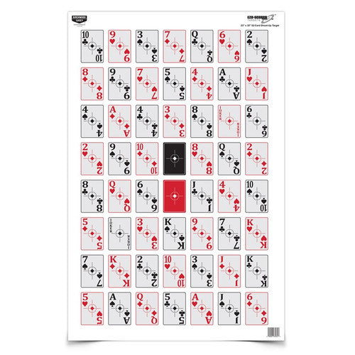 EZE-SCORER Targets 52-Card Shoot Up QTY: 5