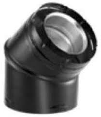 4" X 6" Duravent Pro Elbows 45 Degrees (Black)